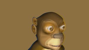 Image for 'Originally Inclusive'. Courtesy of Shen Xin. Image shows a computer generated monkey.