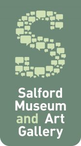 Logo with large S with Salford Museum and Art Gallery written underneath