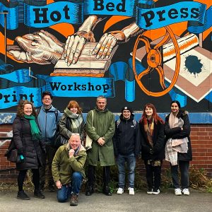 Left to right: Lindsay Taylor, Sam Parker, Sean Rorke, Jessica Bennett, Elliott Flanagan, Robin Standring, Jess Robinson, Iqra Saied