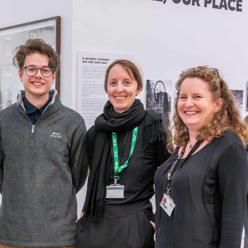 Photograph with Sam Parker, Steph Fletcher, and Lindsay Taylor (Left to Right)