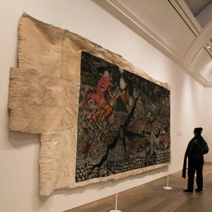 Water world, or El Mundo Del Agua, painting by Santiago Yahuarcani.