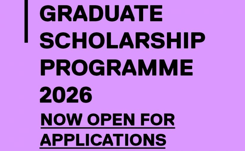 Graduate scholarship poster announcing that the programme is open for applications